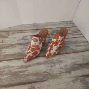 Jeffrey Campbell Cowhide Mules sz7